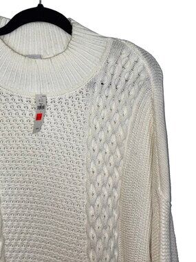 Gap Ivory Cable Knit Mock Neck Sweater - Size L - New with Tags